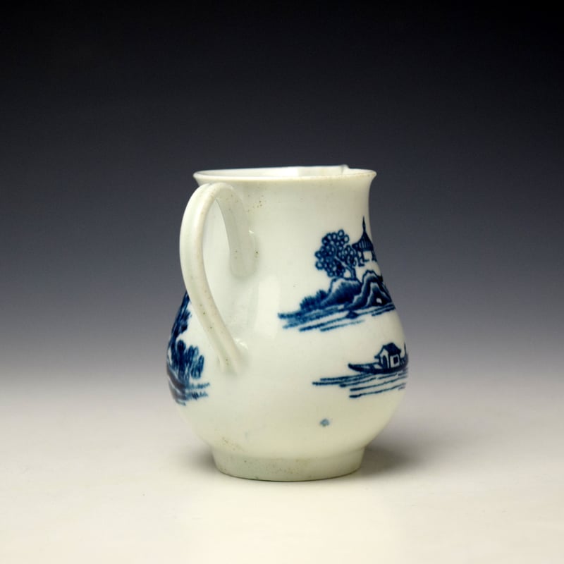 Worcester Man in a Pavilion Pattern Sparrow Beak Jug c1760-62 (4)