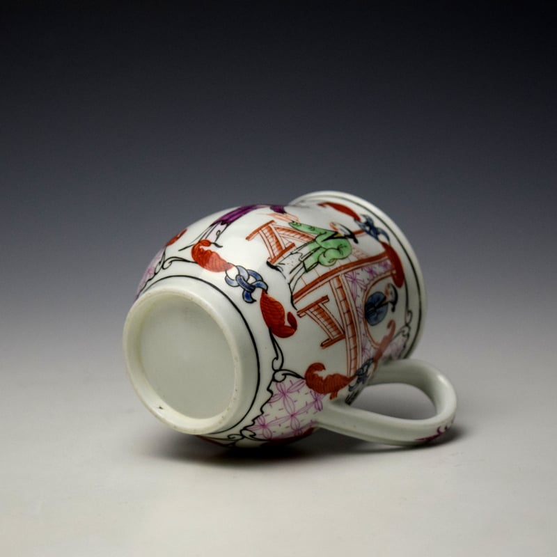 Worcester Mandarin Nosy Neighbour Pattern Small Bell Shaped Mug c1765-70 (9)