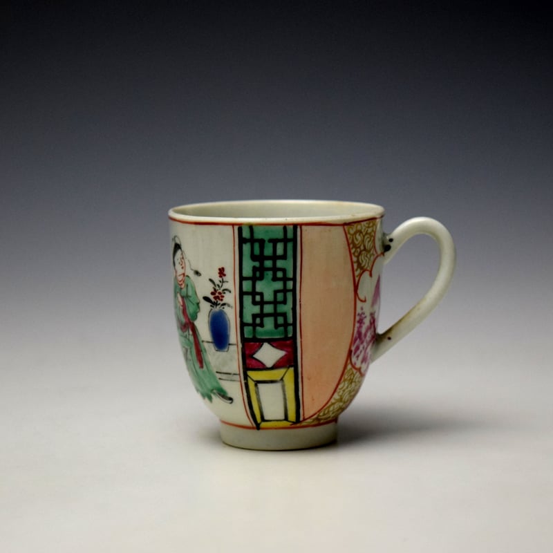 Lady With Vase Mandarin Pattern Coffee Cup C1775-80