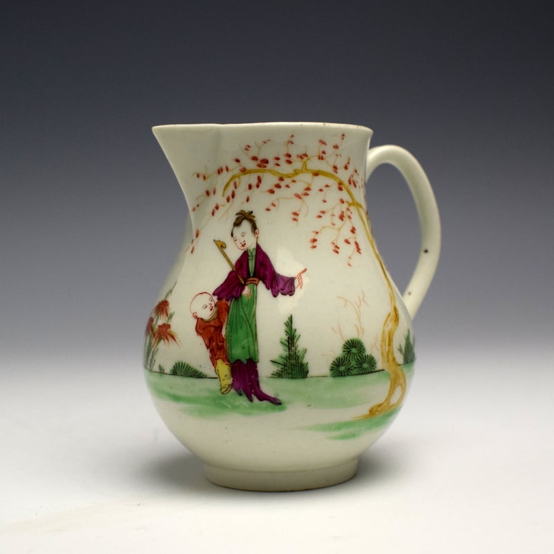 Mandarin Pattern Sparrow Beak Cream Jug c1765