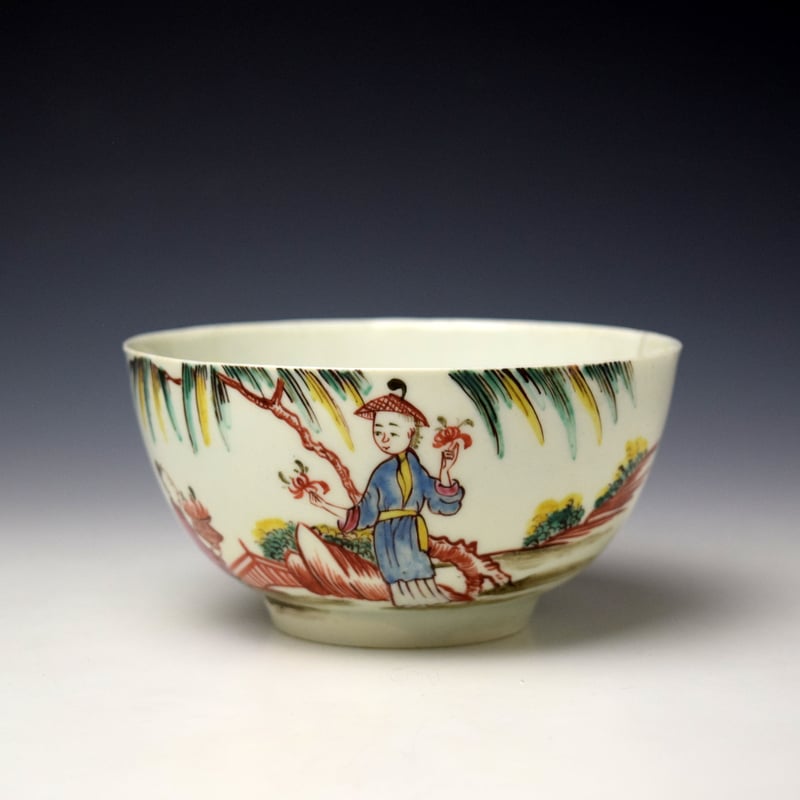 Rare Mandarin Pattern Sugar Bowl c1765-70