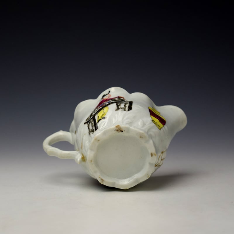 Worcester Mandarin Tall Table Pattern Low Chelsea Ewer c1770-75 (8)