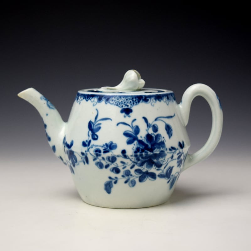 Very Rare Mansfield Pattern Angular Teapot and Cover c1756-58