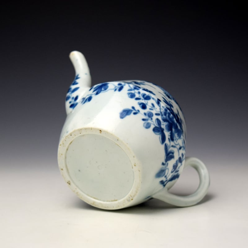 Worcester Mansfield Pattern Angular Teapot and Cover c1756-58 (8)