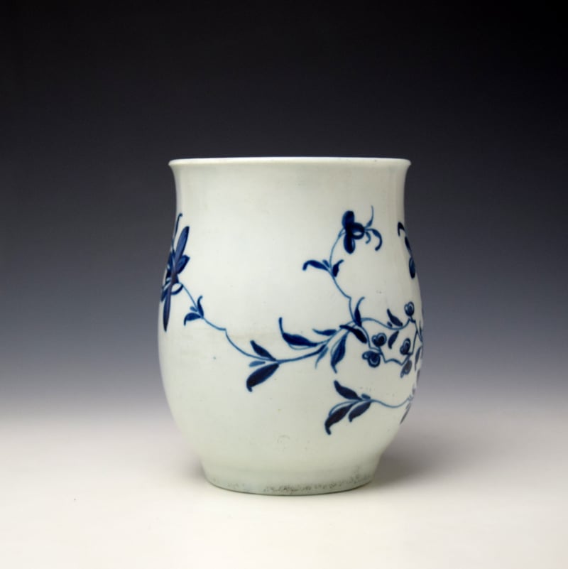 Worcester Mansfield Pattern Bell Shaped Mug c1757-60 (2)