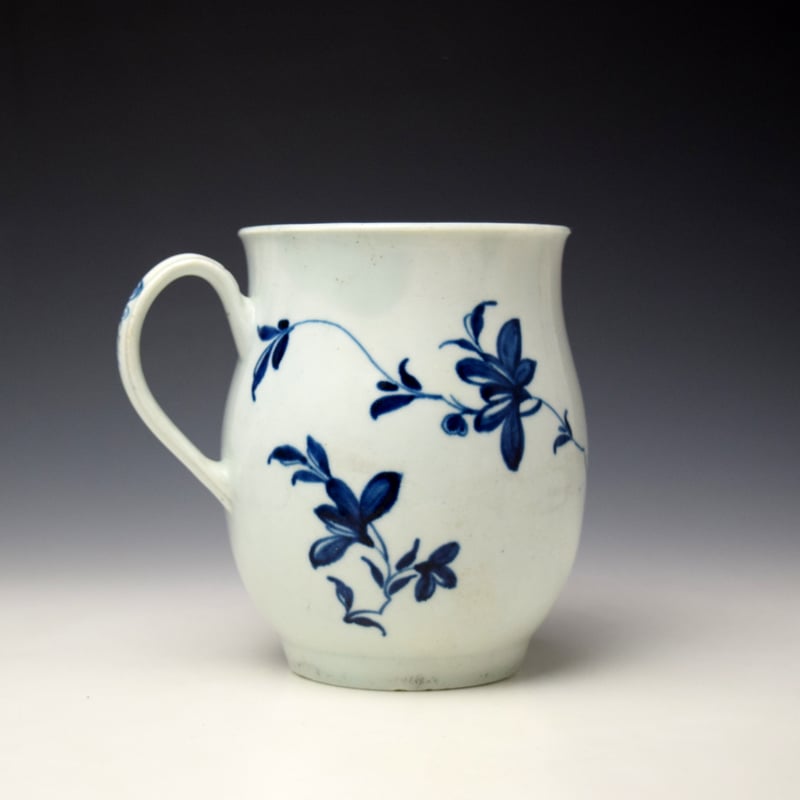 Worcester Mansfield Pattern Bell Shaped Mug c1757-60 (3)