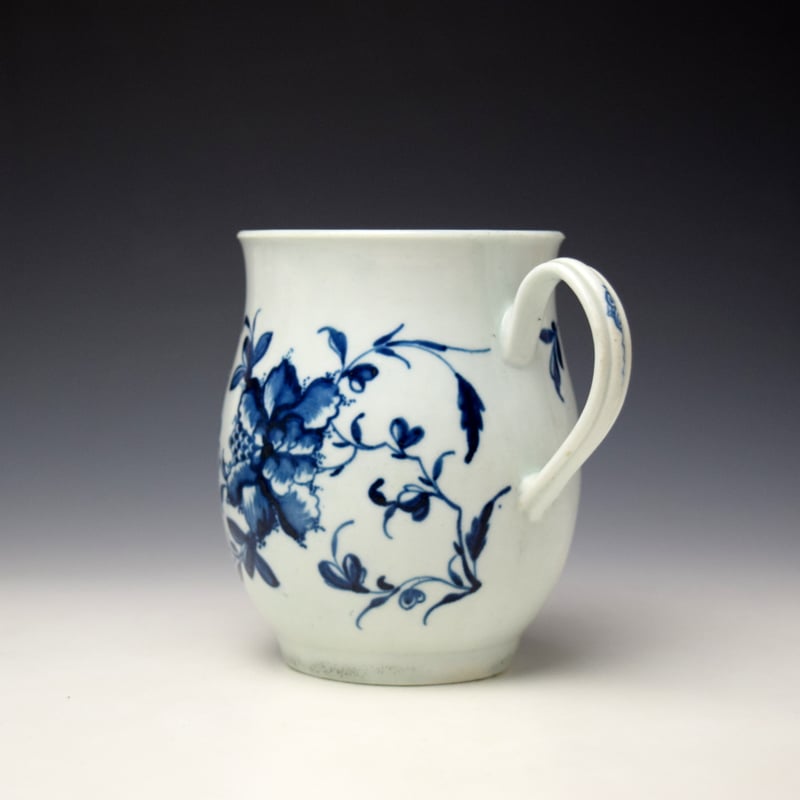 Worcester Mansfield Pattern Bell Shaped Mug c1757-60 (5)