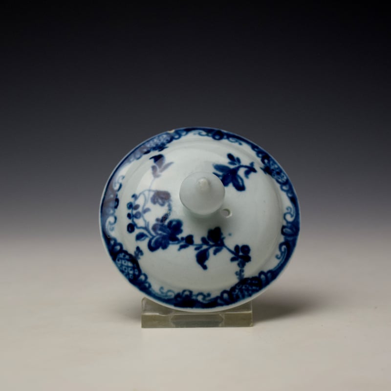 Worcester Mansfield Pattern Teapot and Cover c1756-58 (9)