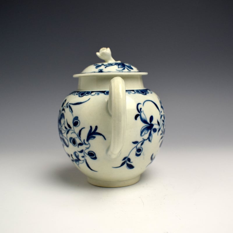 Worcester Mansfield Pattern Teapot c1765 (4)