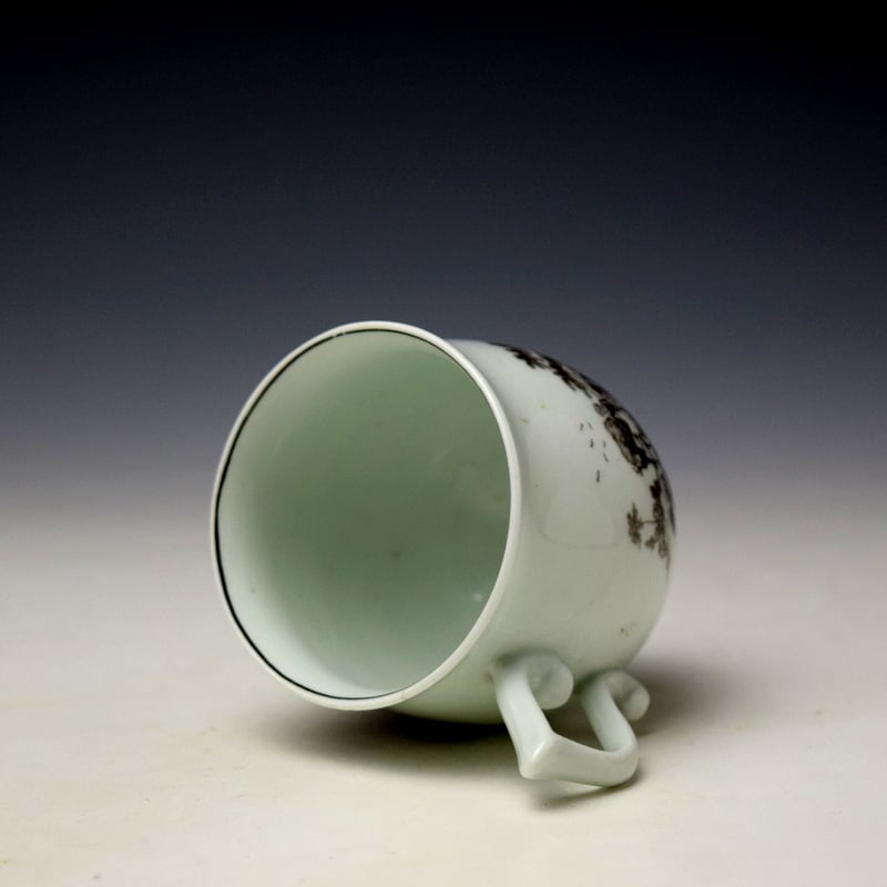 Worcester Milkmaids Pattern Bell Shape Coffee Cup c1760 (5)
