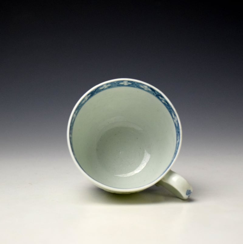 Worcester Moulded Floral Pattern Coffee Cup c1757-60 (5)