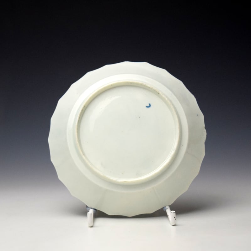 Worcester Narcissus Pattern Fluted Coffee Cup and Saucer c1770-85 (9)