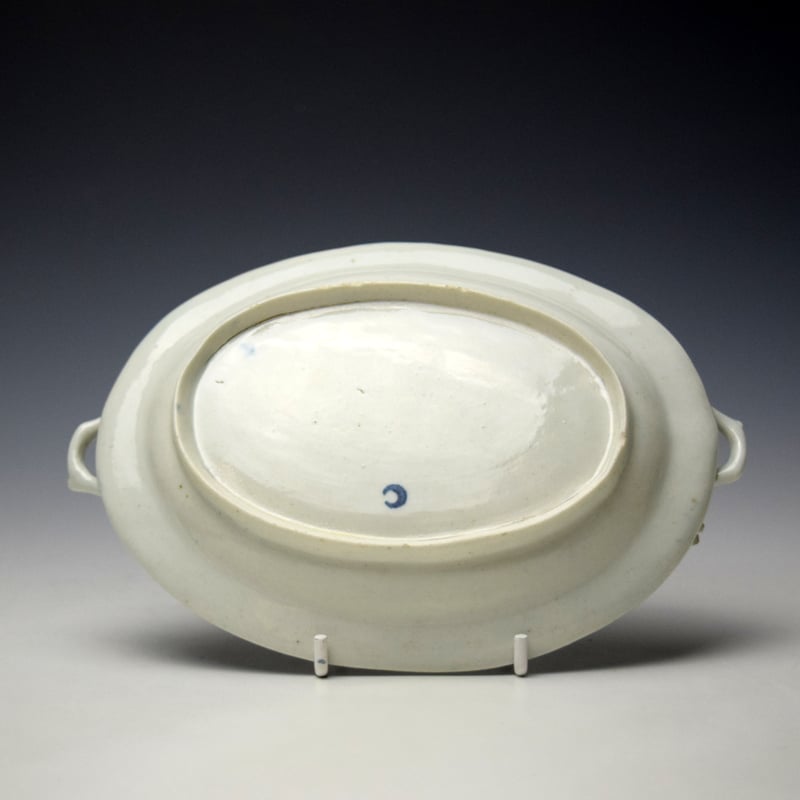 Worcester Natural Sprays Pattern Butter Tub Cover and Stand c1770-75 (11)