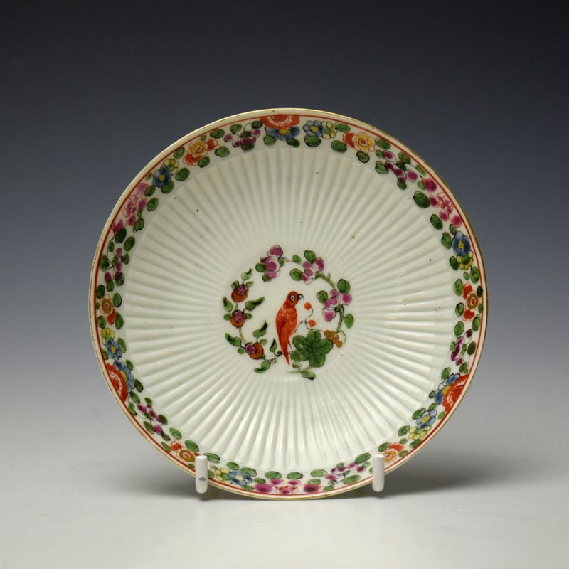 Worcester Old Parrot Pattern Teabowl and Saucer c1770-75 (7)