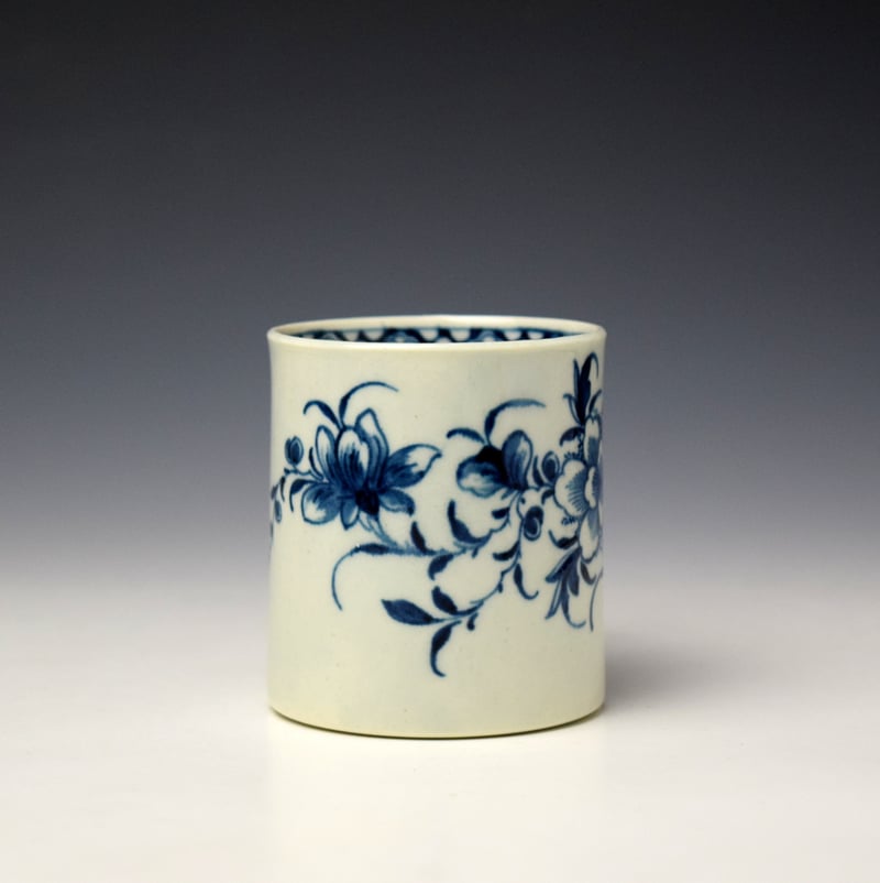 Worcester Peony Pattern Coffee Can c1765-75 (2)