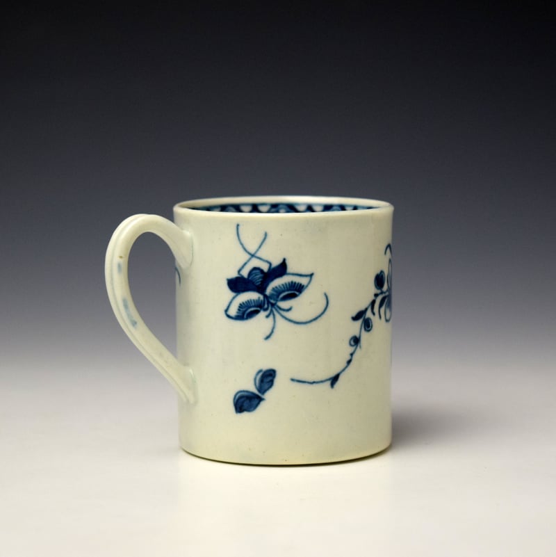 Worcester Peony Pattern Coffee Can c1765-75 (3)