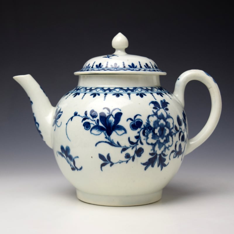 Peony Pattern Teapot and Cover c1765-75