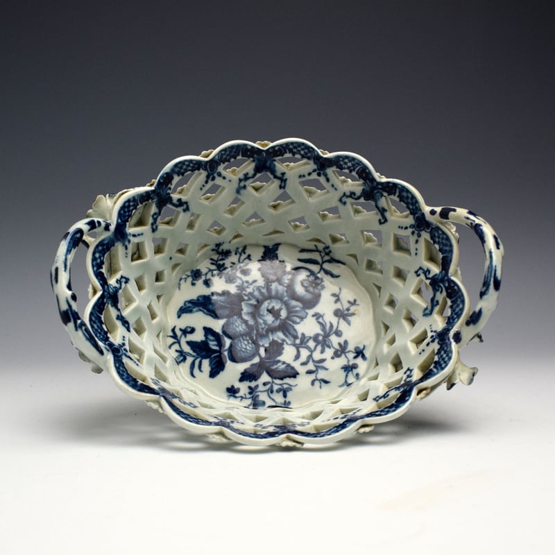 Small Size Pinecone Pattern Basket c1770