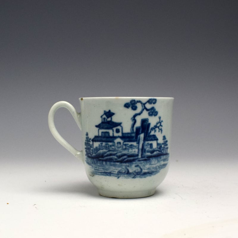 Worcester Plantation Print Coffee Cup c1760 (3)