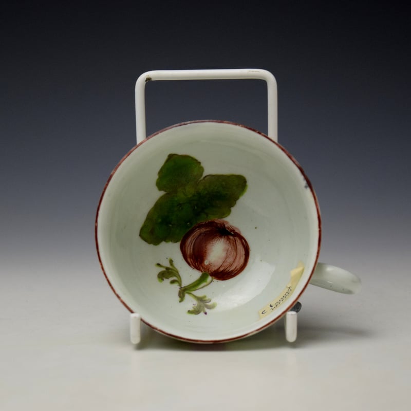 Worcester Polychrome Meissen Floral Pattern Teacup c1757-60 (4)