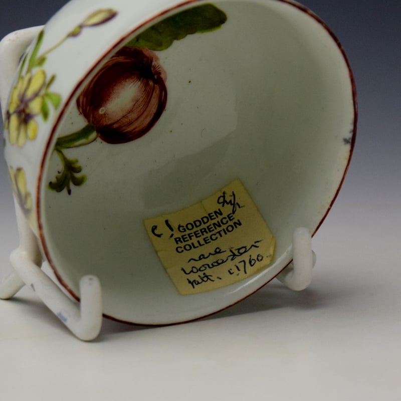 Worcester Polychrome Meissen Floral Pattern Teacup c1757-60 (5)
