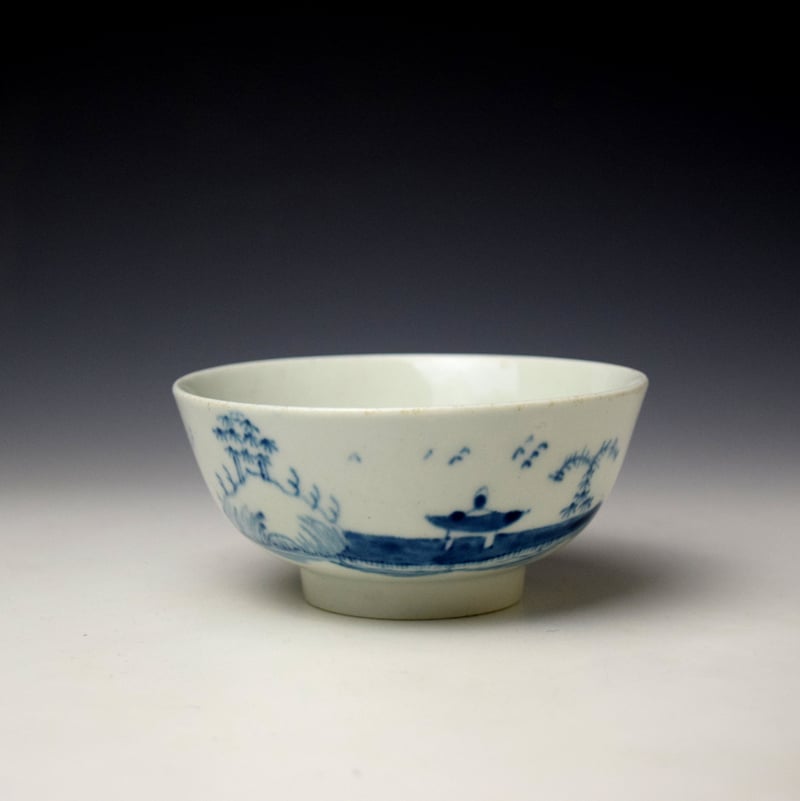 Worcester Promontory Pavilion Pattern Small Bowl c1752-53 (1)
