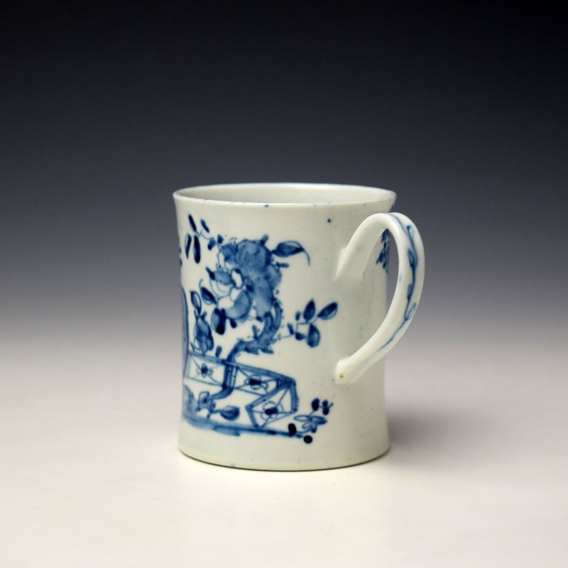 Worcester Prunus Fence Pattern Coffee Can c1754-58 (5)