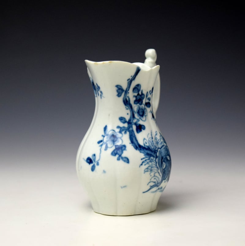 Worcester Prunus Root Pattern Cream Jug c1756-58 (2)