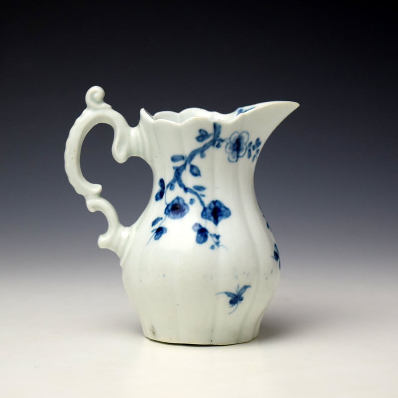 Worcester Prunus Root Pattern Cream Jug c1756-58 (4)