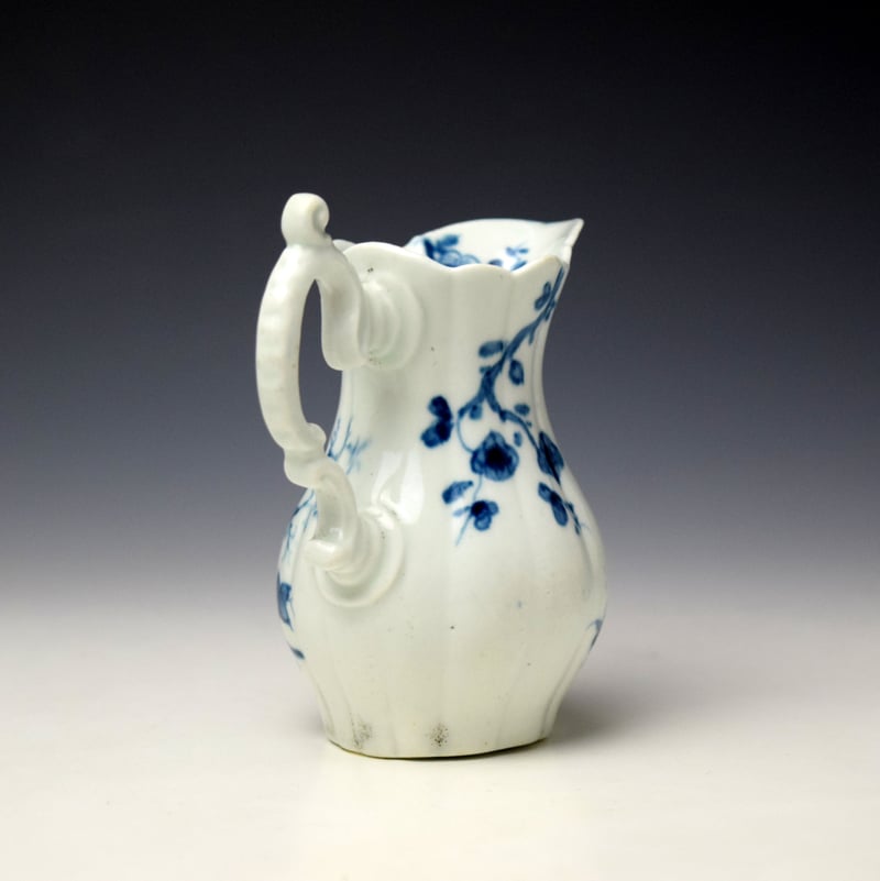 Worcester Prunus Root Pattern Cream Jug c1756-58 (5)
