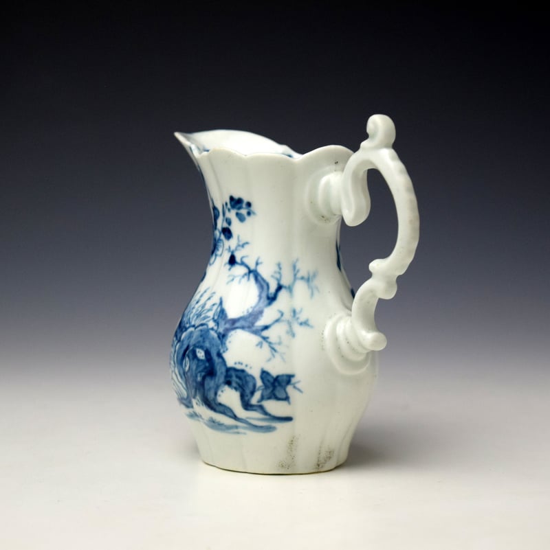 Worcester Prunus Root Pattern Cream Jug c1756-58 (6)