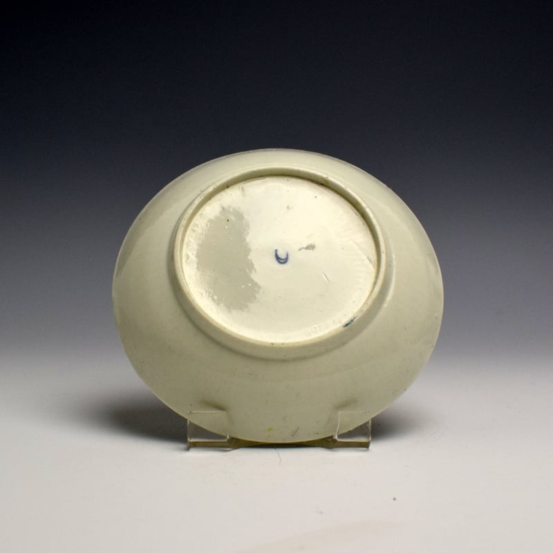 Worcester Rib Moulded Trio with Cell border c1775 (3)