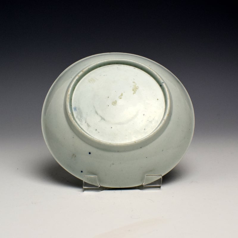 Worcester Ribbed Chocolate Cup and Trembleuse Saucer c1760 (3)