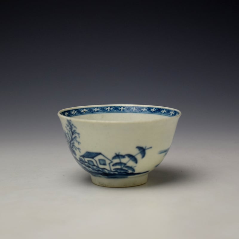 Worcester Rock Strata Island Pattern Teabowl and Saucer c1770-80 (7)