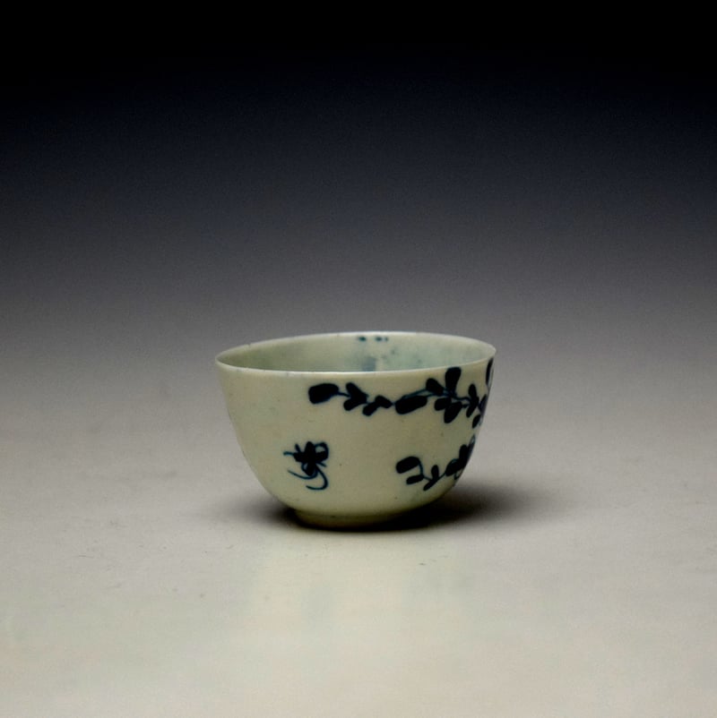 Worcester Rock Warbler Toy Teabowl and Saucer c1756-60 (5)