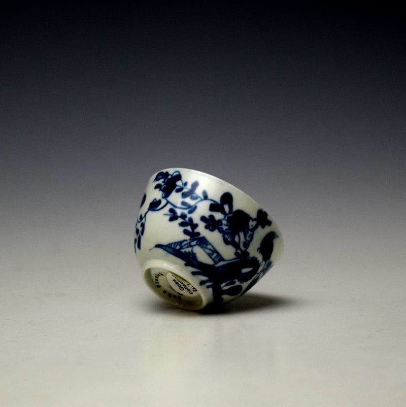 Worcester Rock Warbler Toy Teabowl and Saucer c1756-60 (7)