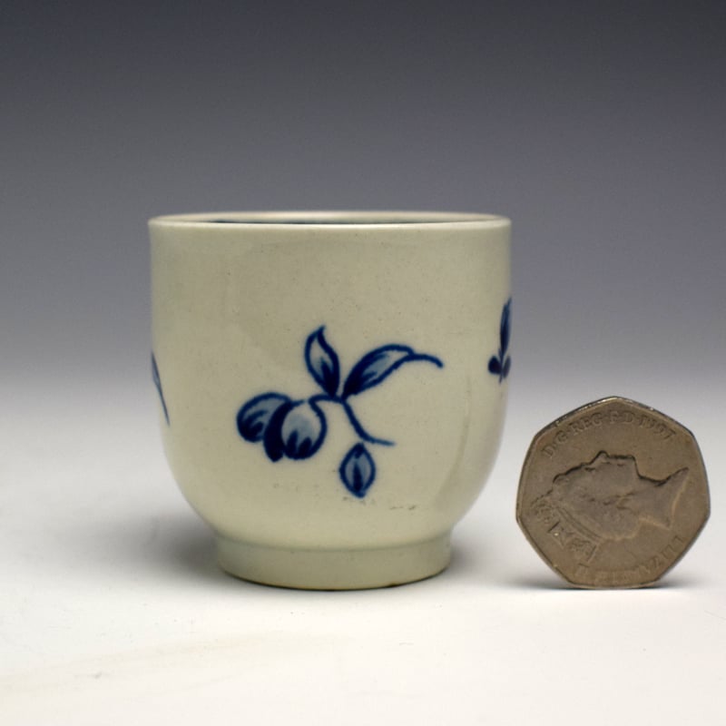 Worcester Rose Pattern Miniature Sucrier c1770 (2)