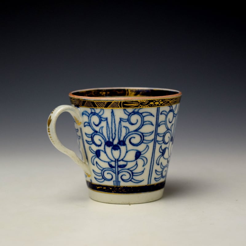 Worcester Royal Lily Pattern Bucket Shape Coffee Can c1780-85 (3)