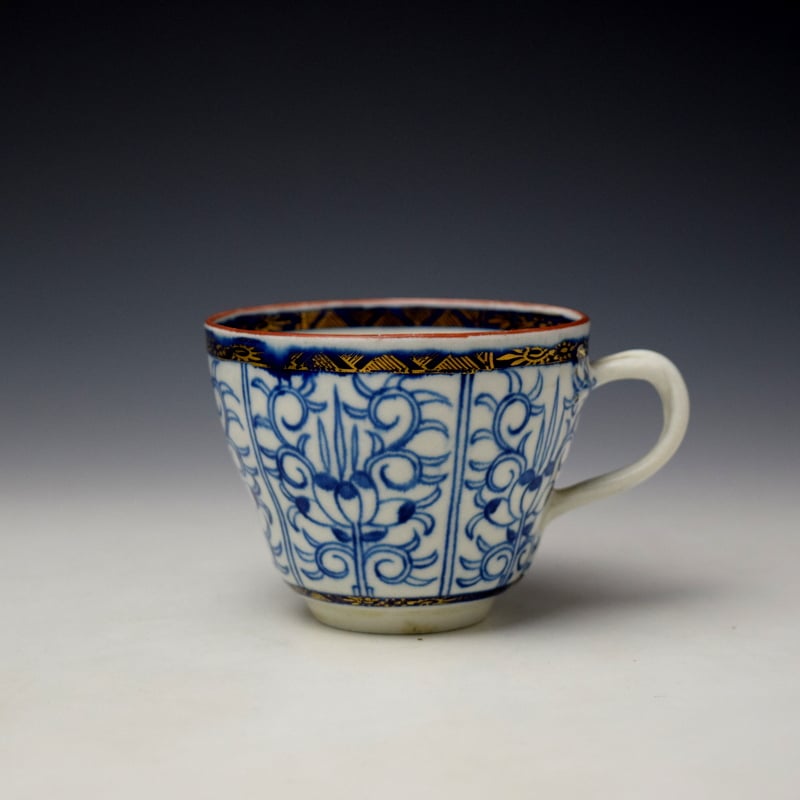 Worcester Royal Lily Pattern Teacup and Saucer c1780 (2)