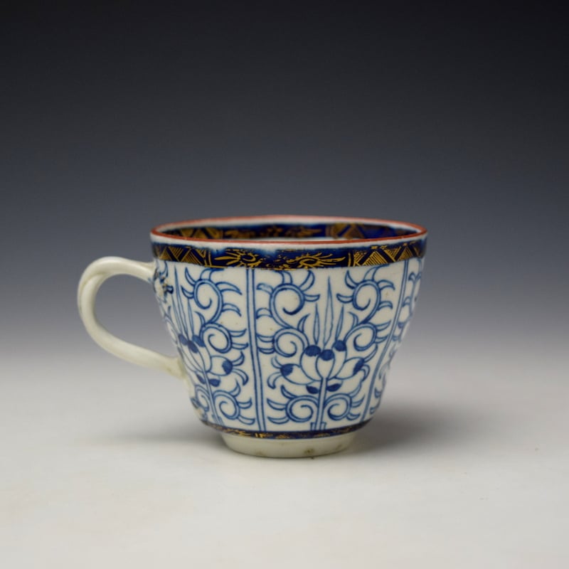 Worcester Royal Lily Pattern Teacup and Saucer c1780 (4)