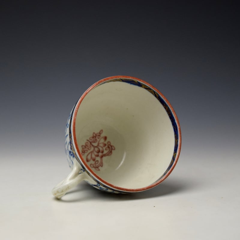 Worcester Royal Lily Pattern Teacup and Saucer c1780 (6)