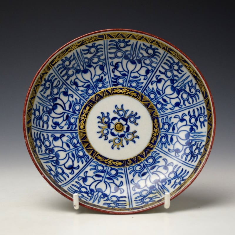 Worcester Royal Lily Pattern Teacup and Saucer c1780 (8)