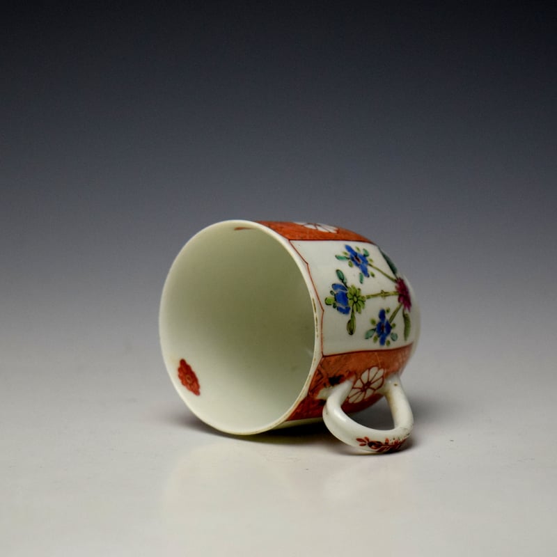 Worcester Scarlett Japan Mandarin Pattern Coffee Cup c1765-70 (4)