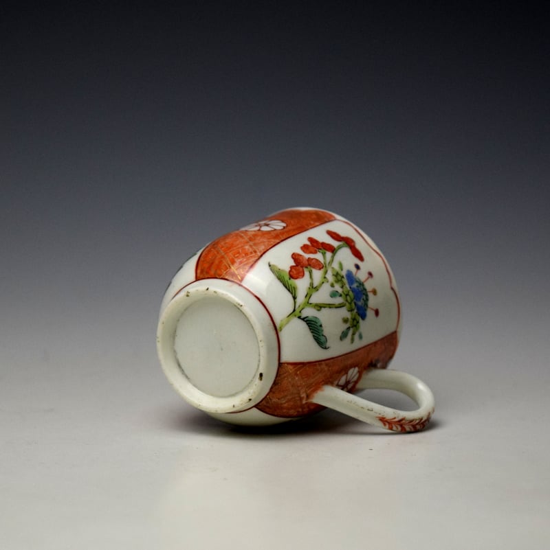 Worcester Scarlett Japan Mandarin Pattern Coffee Cup c1765-70 (5)