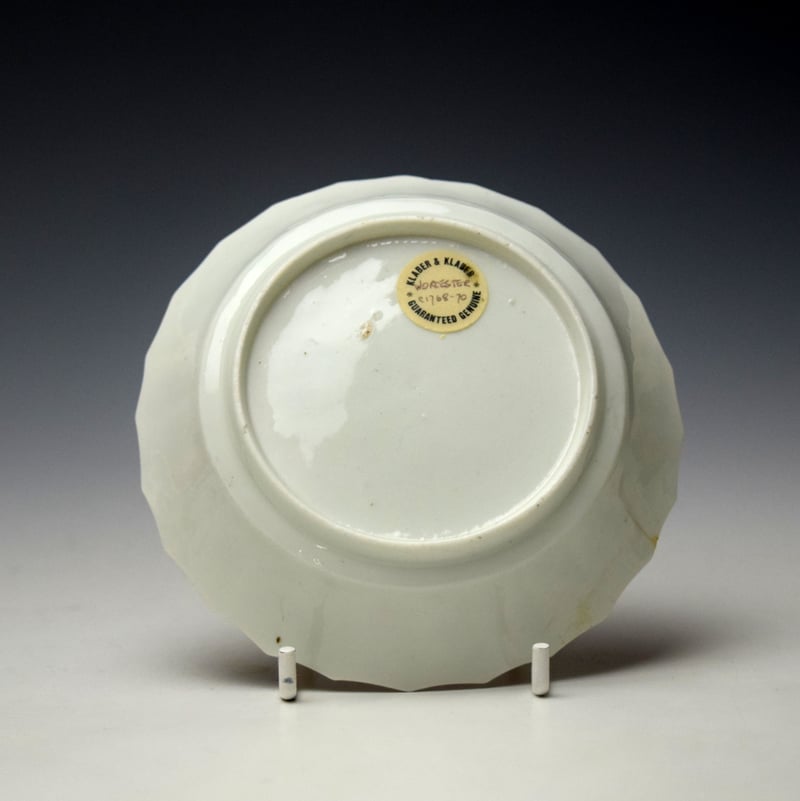 Worcester Scarlett Japan Pattern Fluted Teabowl and Saucer c1770-75 (8)