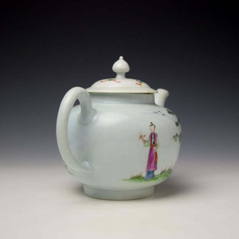 Worcester Snake in a Basket Pattern Teapot and Cover c1754-56 (5)