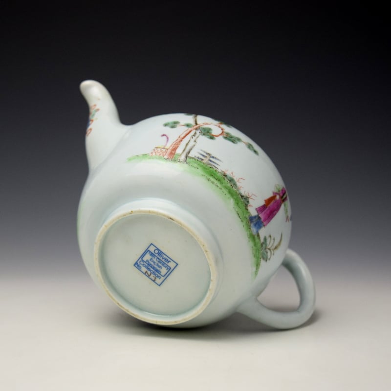 Worcester Snake in a Basket Pattern Teapot and Cover c1754-56 (7)