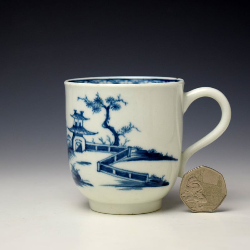 Rare Solid Fence Pavilion Pattern Chocolate Cup c1760