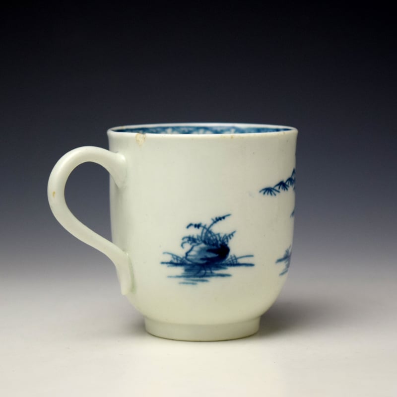 Worcester Solid Fence Pavilion Pattern Chocolate Cup c1760 (4)