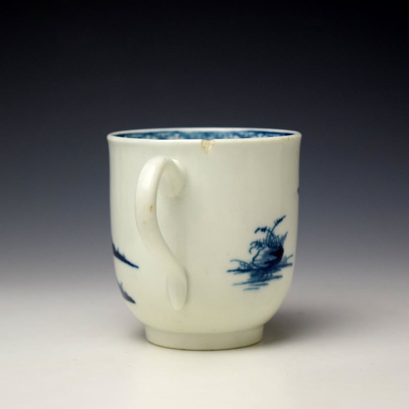 Worcester Solid Fence Pavilion Pattern Chocolate Cup c1760 (5)